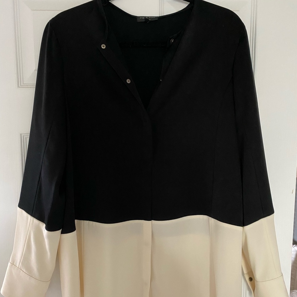 Rag & Bone black and white blouse size medium